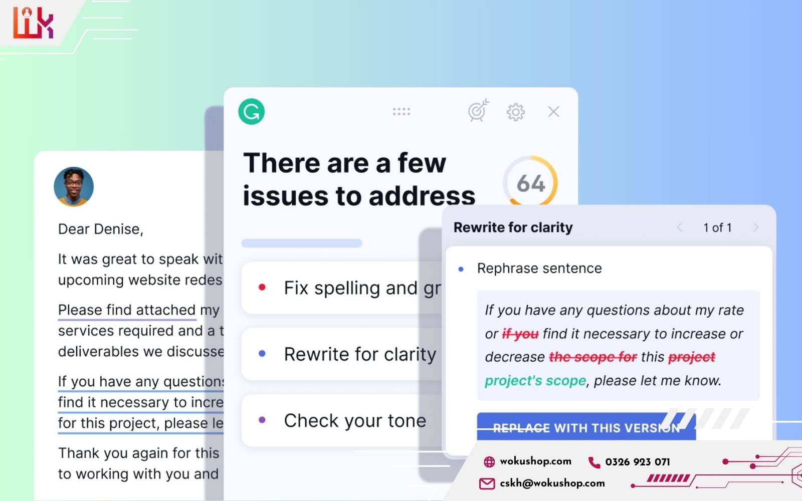 Sáng tạo độc đáo, từ vựng phong phú cùng AI GO từ Grammarly