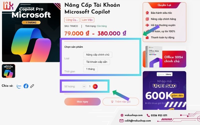 Chọn gói tài khoản Copilot Pro phù hợp