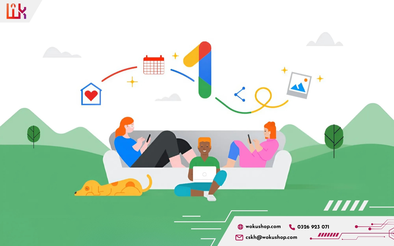 Nâng cấp Google One có thể chia sẻ dung lượng bộ nhớ với tối đa 5 thành viên khác