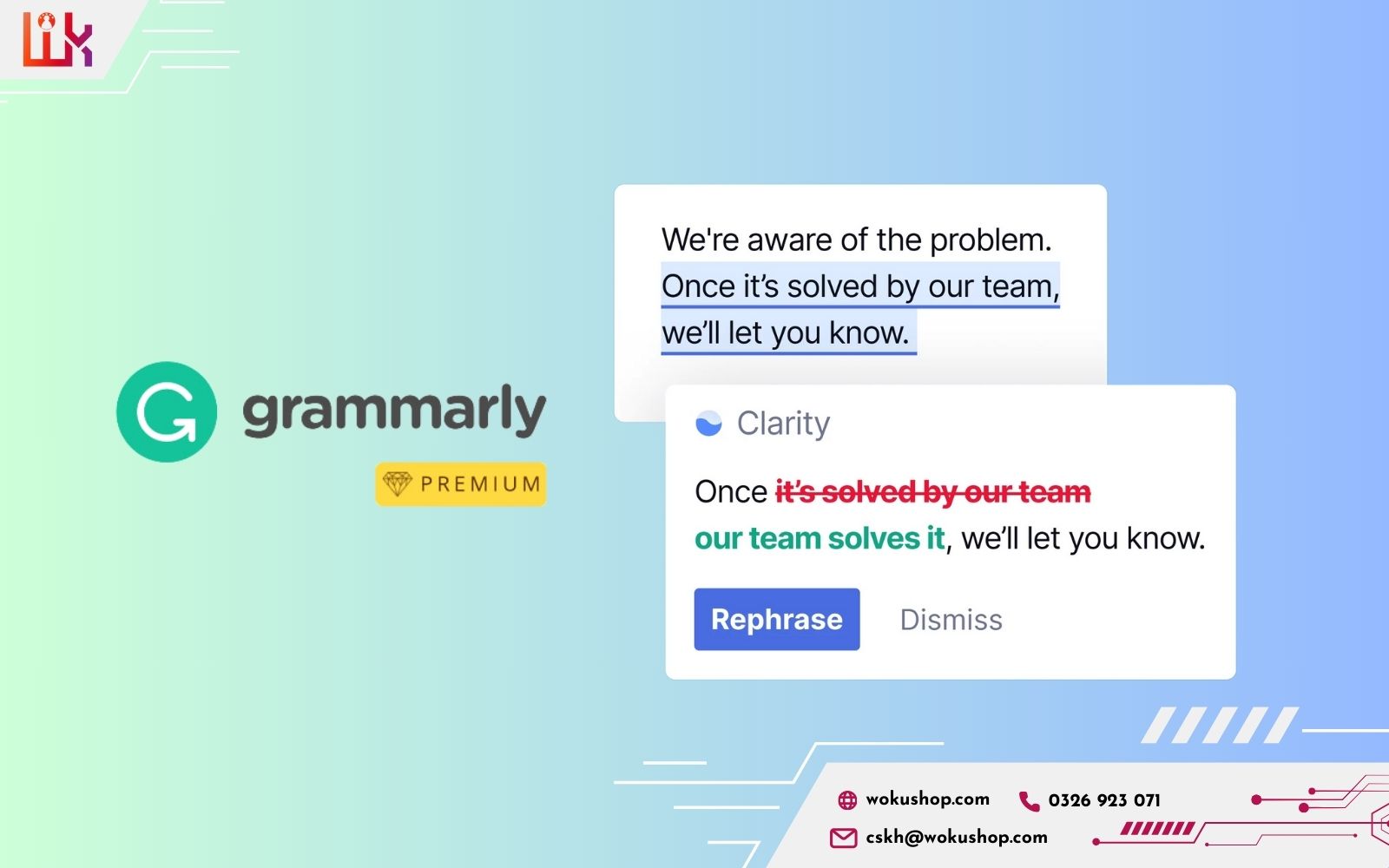 Viết tiếng Anh chuẩn xác hơn với Grammarly Premium tích hợp AI